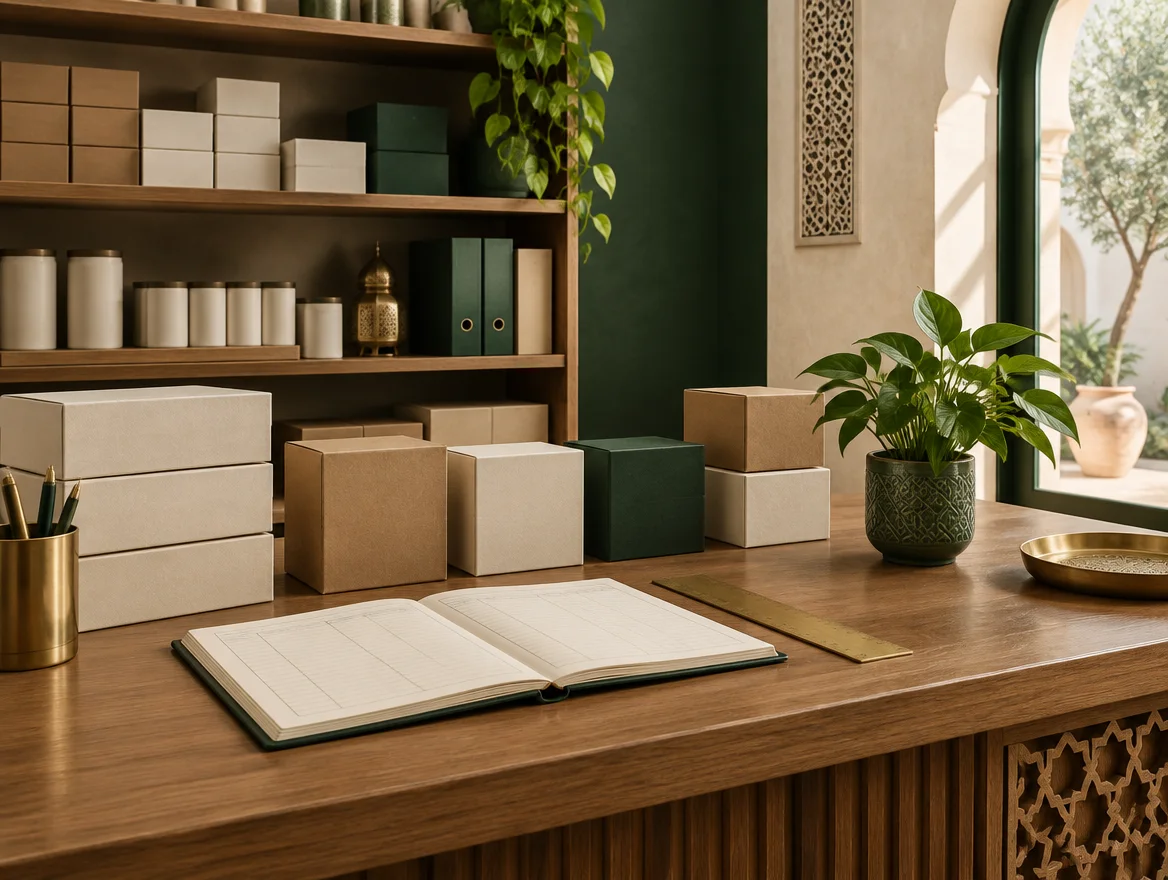 Rayonnage de produits et registre de stock dans un commerce